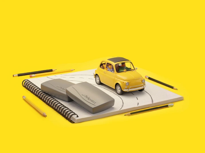 Macchina notebook e matite Promo Telepass Twin Enilive